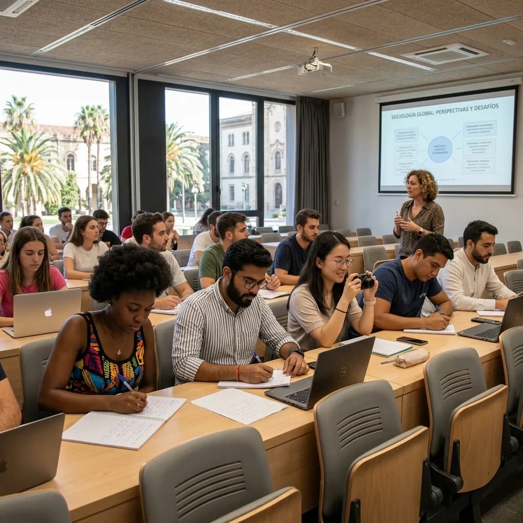 Estudiantes en el salón de clases